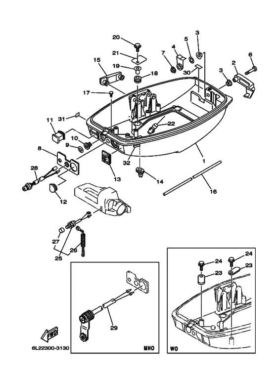 yamaha 25 hp outboard parts diagram