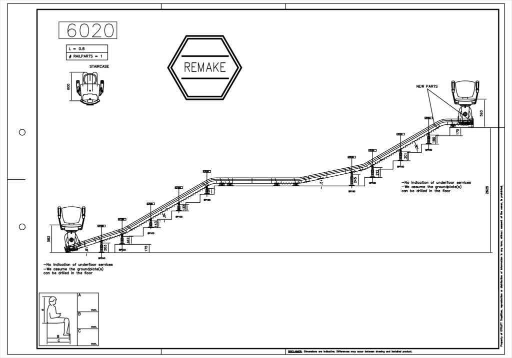 stair lift parts diagram