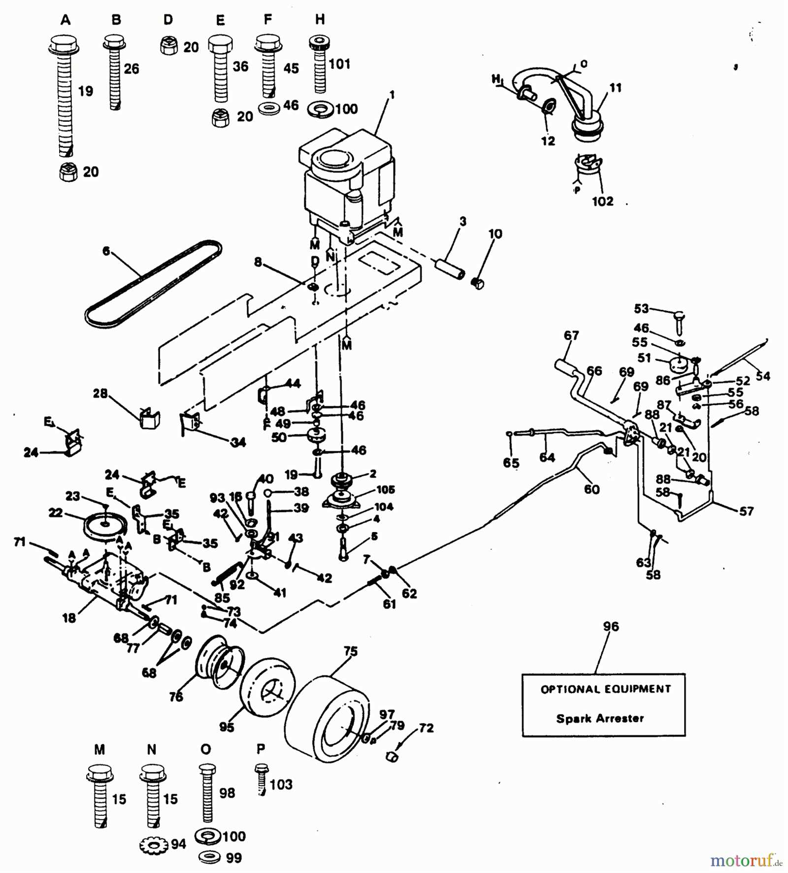 poulan pro riding lawn mower parts diagram