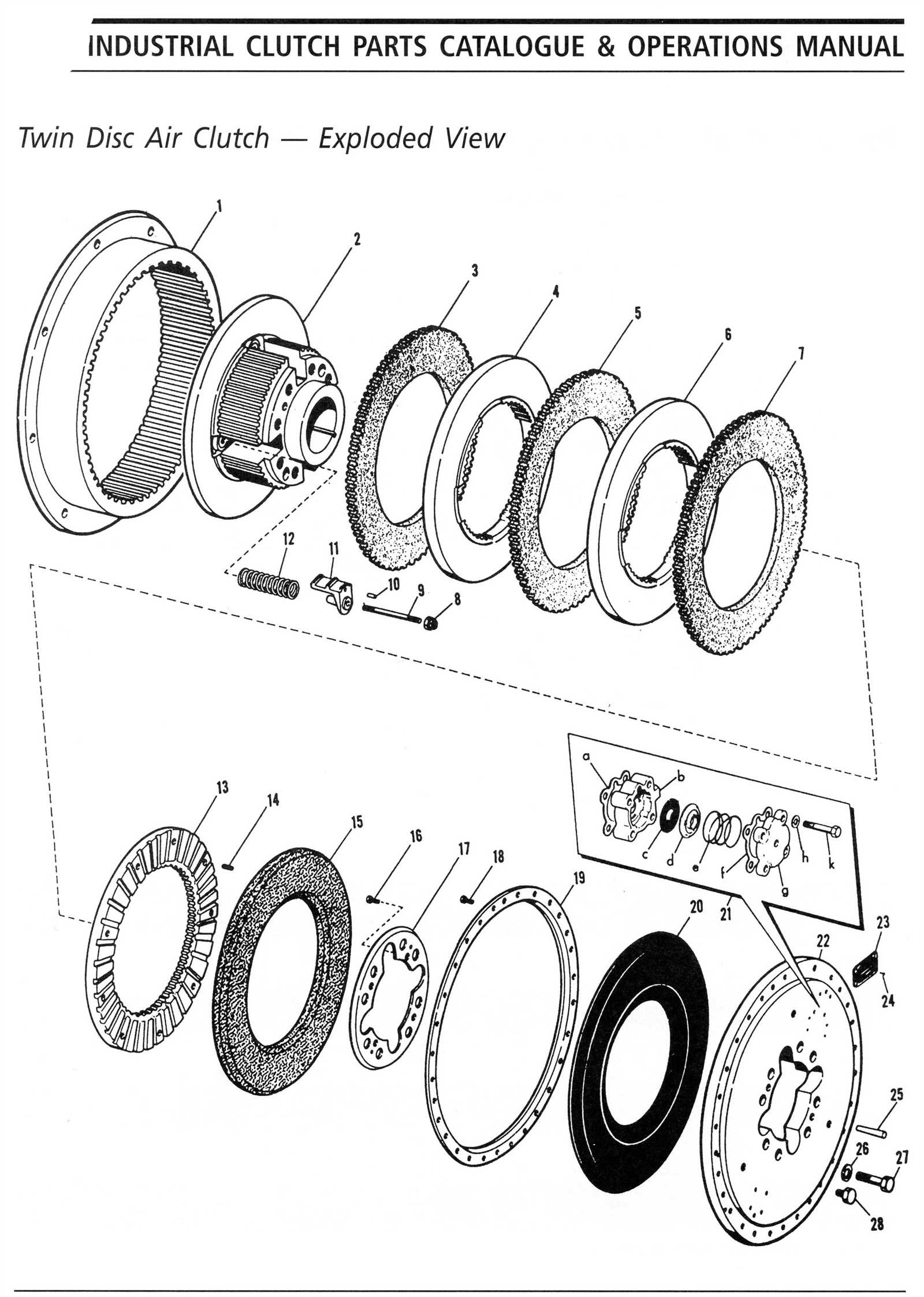 twin disc clutch parts diagram