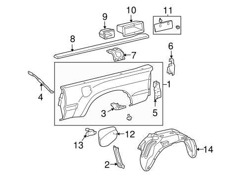 tacoma bed parts diagram