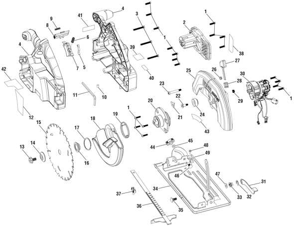 ryobi circular saw parts diagram