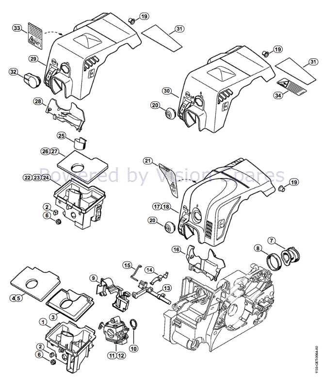 stihl ms170 chainsaw parts diagram