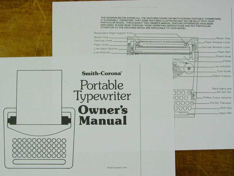 typewriter parts diagram