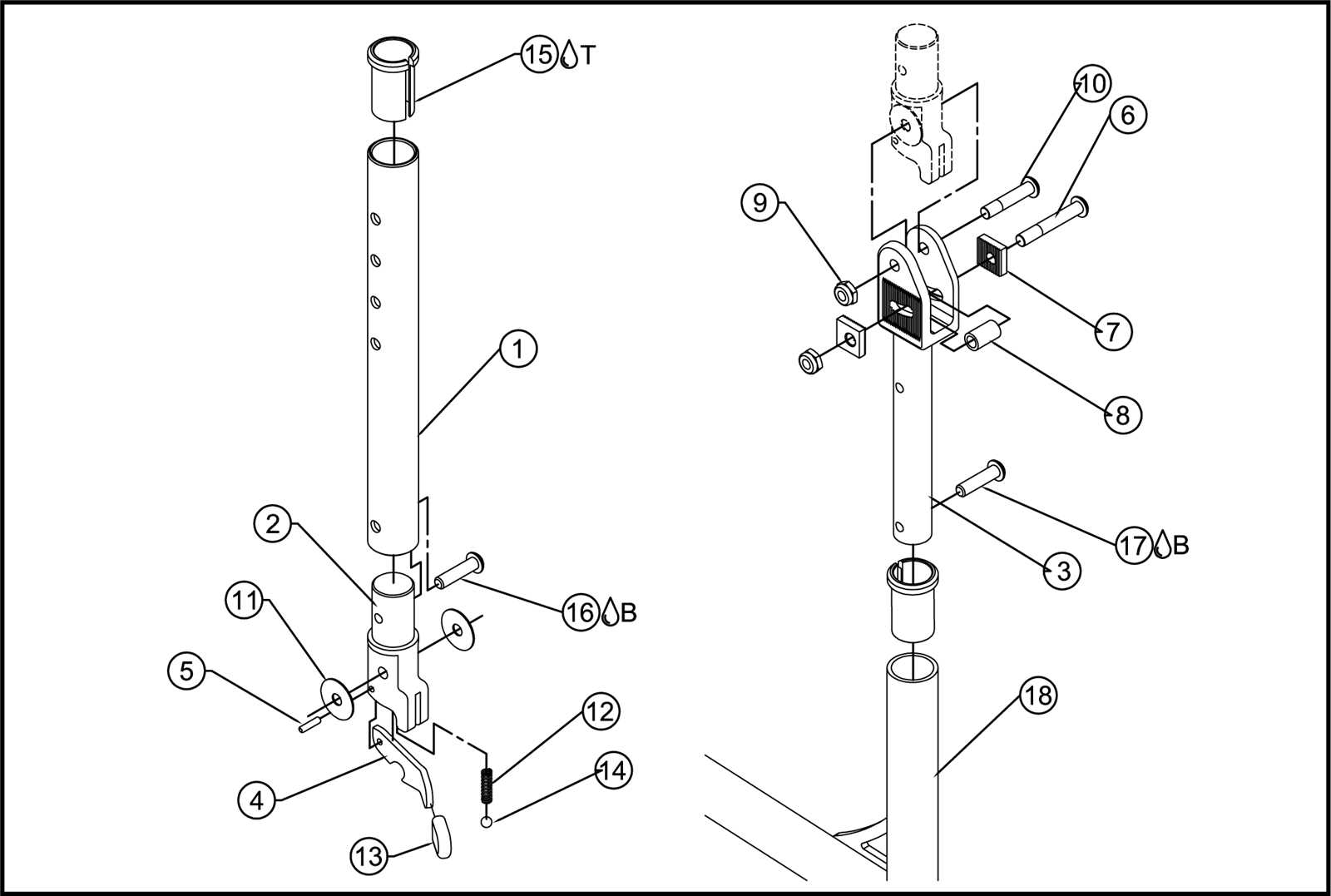 tilite wheelchair parts diagram