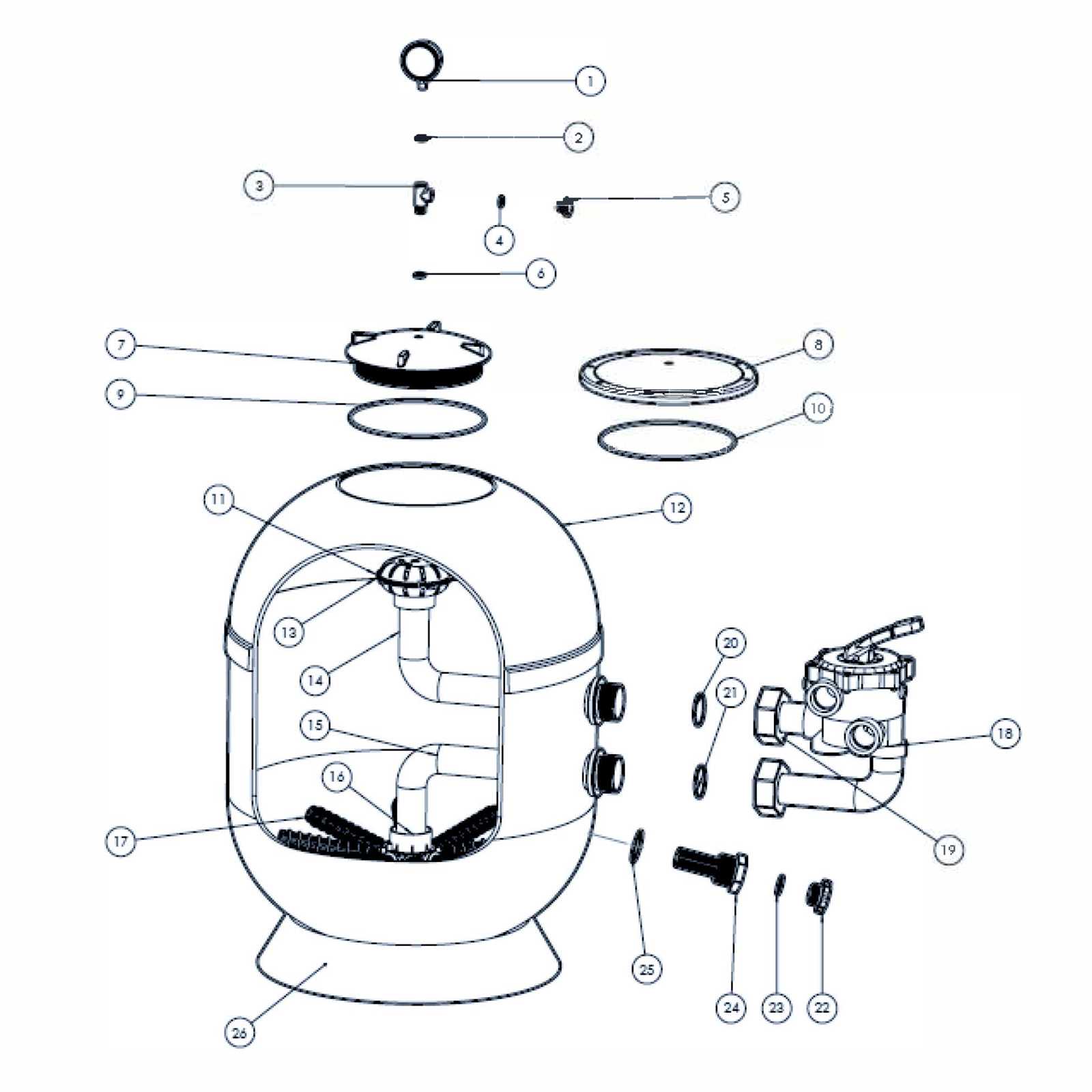 triton ii sand filter parts diagram