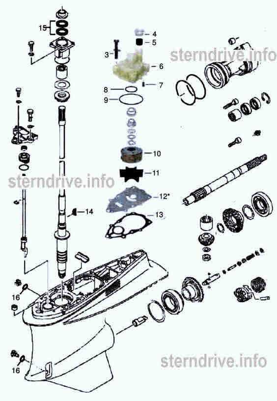 yamaha lower unit parts diagram