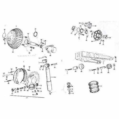 truck rear suspension parts diagram