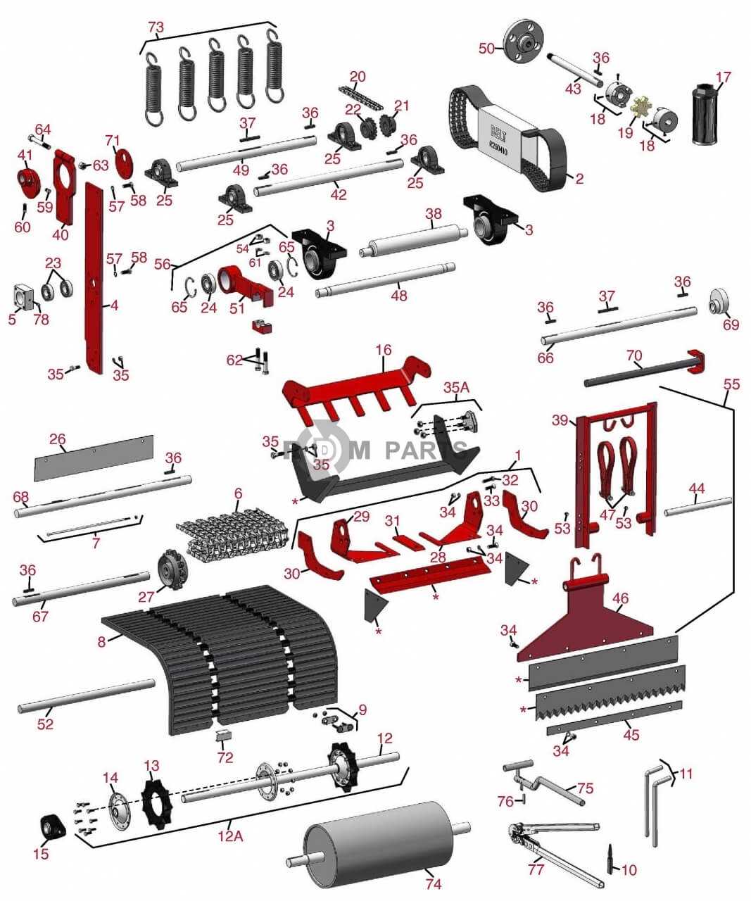 vermeer 504 parts diagram