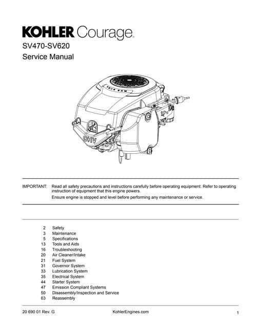 sv530 parts diagram
