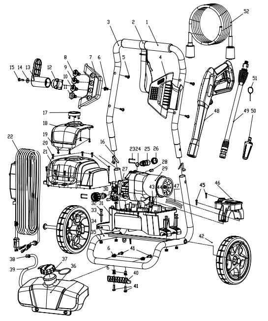 portland 1750 psi pressure washer parts diagram