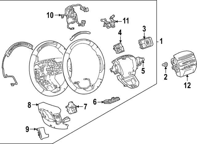 steering wheel parts diagram