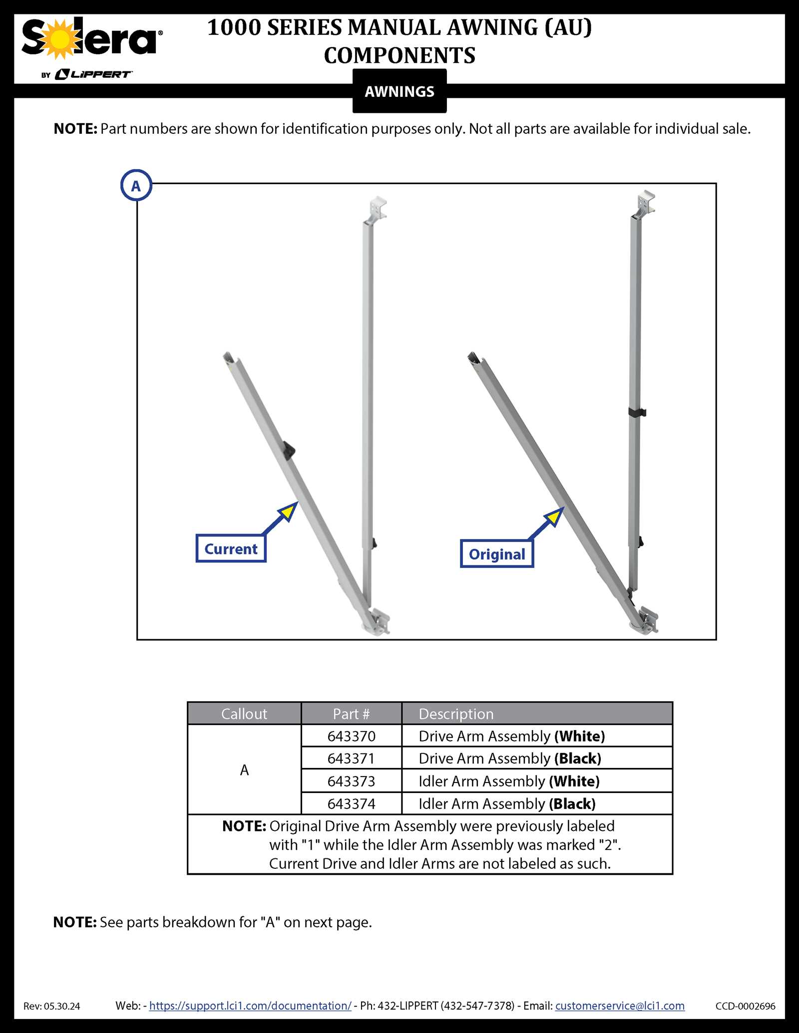 solera awning parts diagram