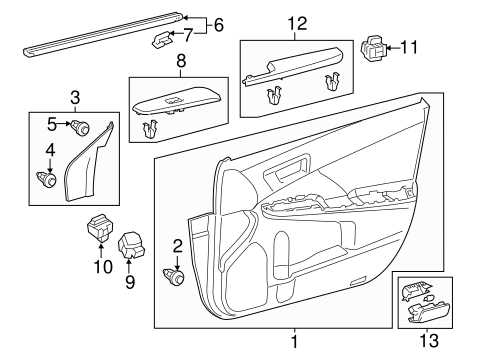 toyota camry interior parts diagram