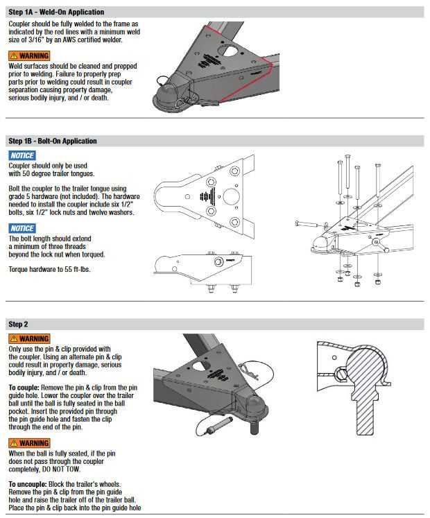 trailer coupler parts diagram