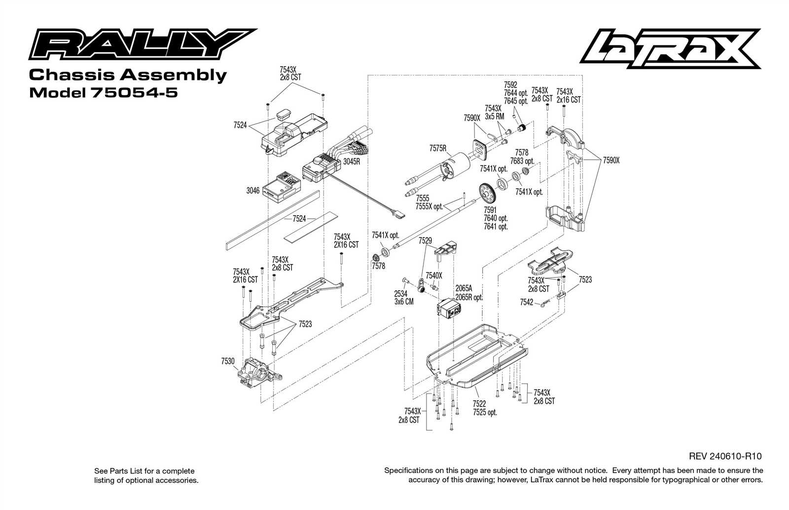 traxxas rally parts diagram