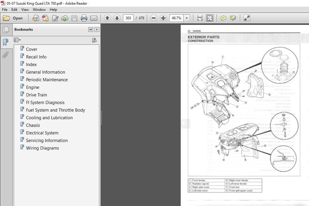 suzuki king quad 700 parts diagram