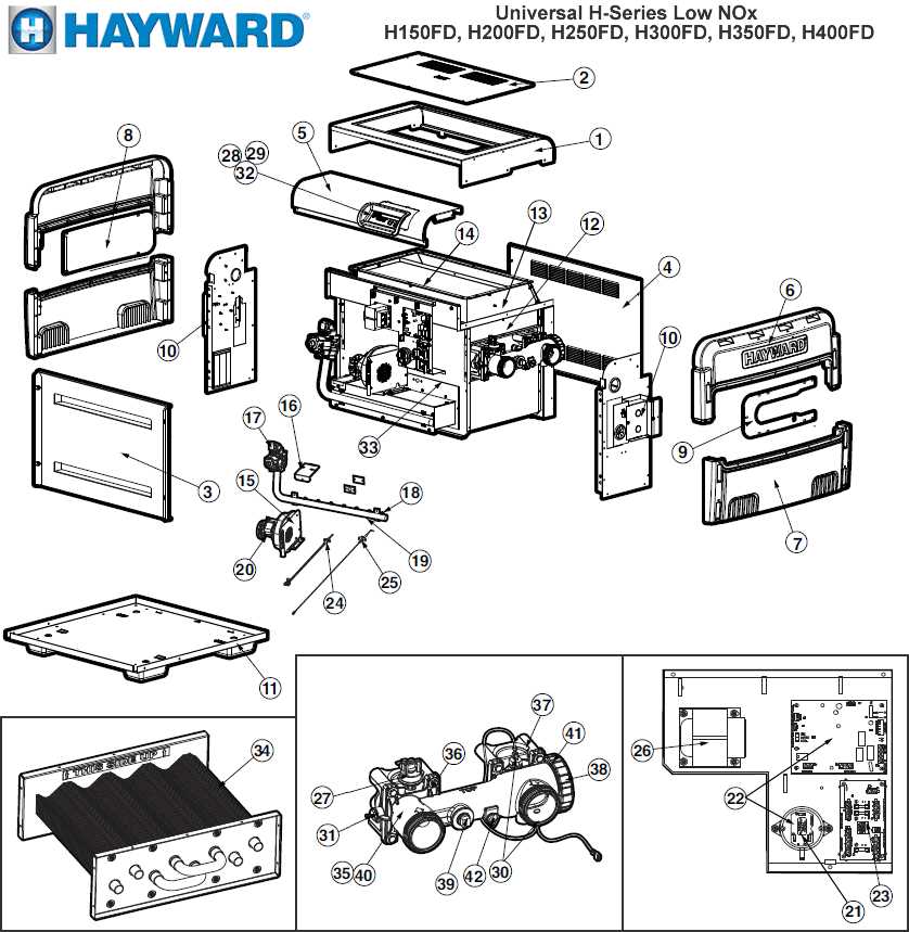 pool heater parts diagram