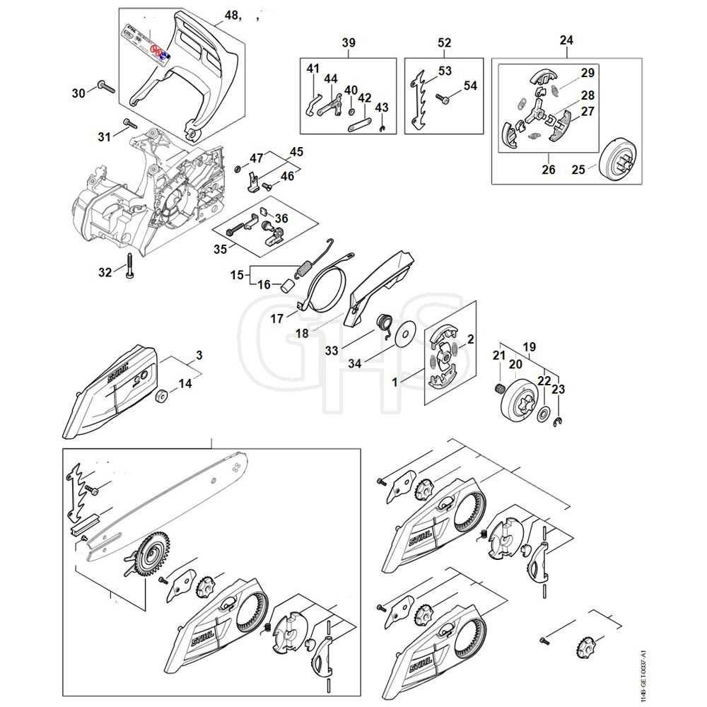 stihl chainsaw parts diagram