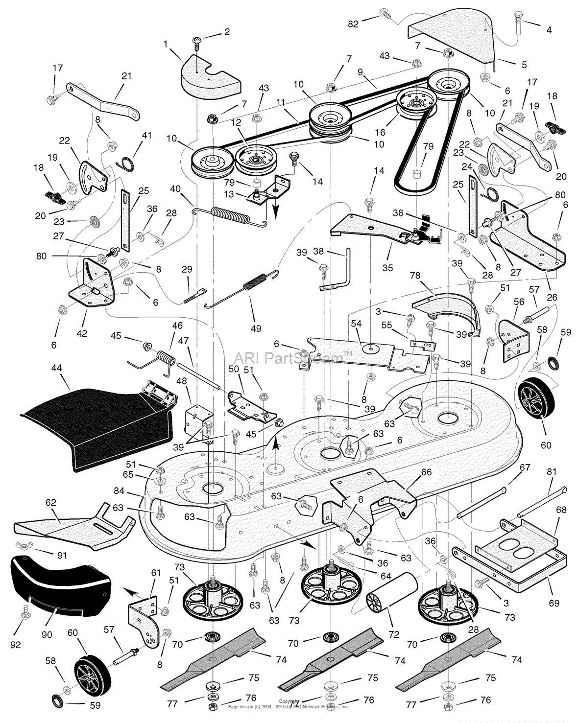 sears lawn tractor parts diagram