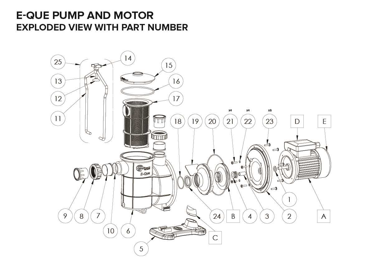 pool pump parts diagram