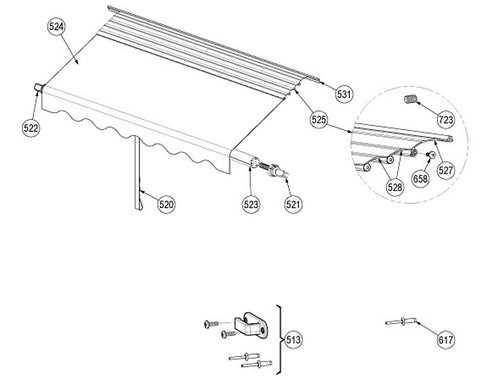 sunsetter parts diagram