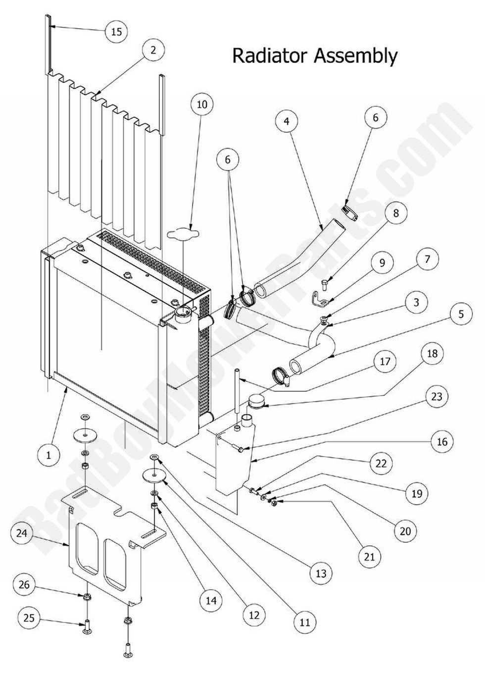 radiator parts diagram