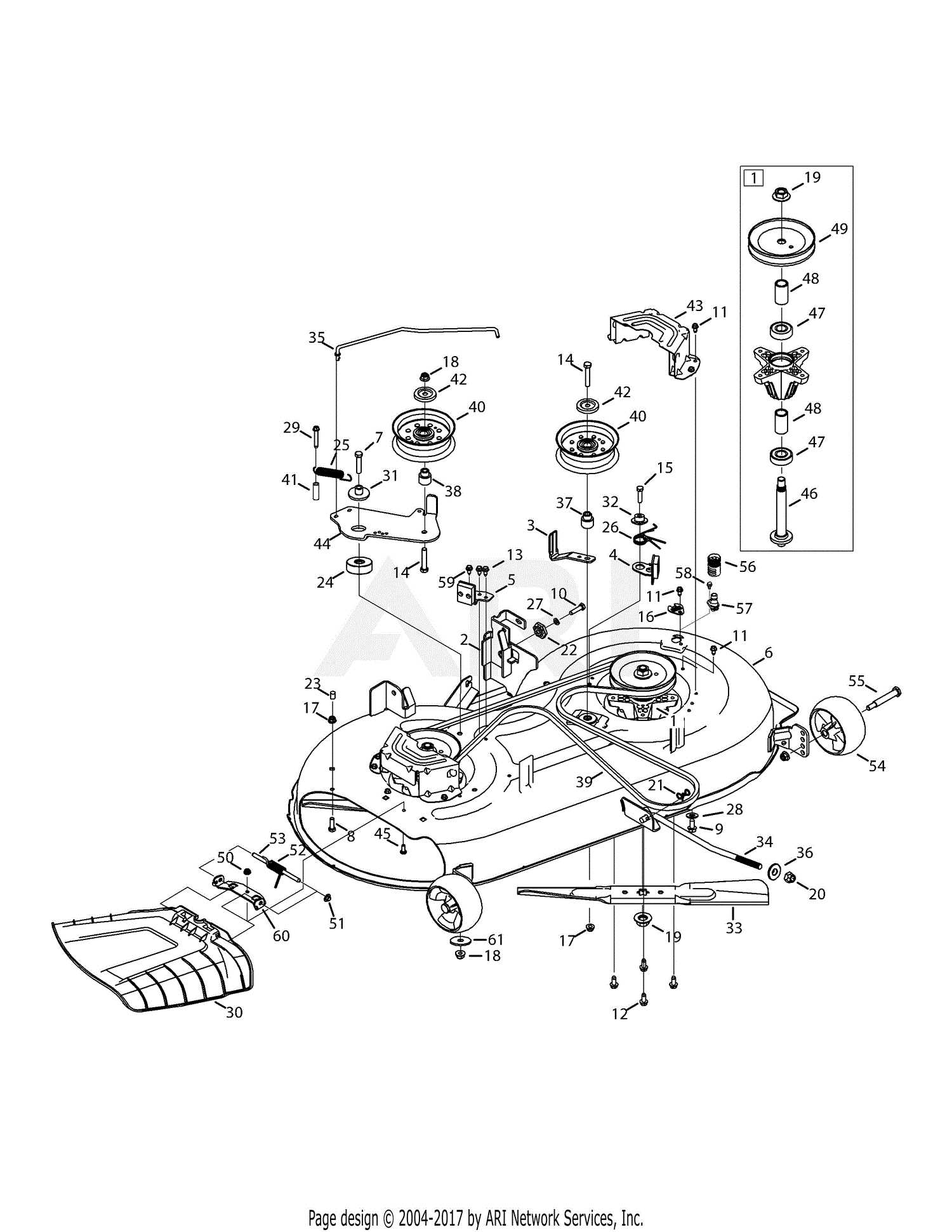 push mower yard machine lawn mower parts diagram