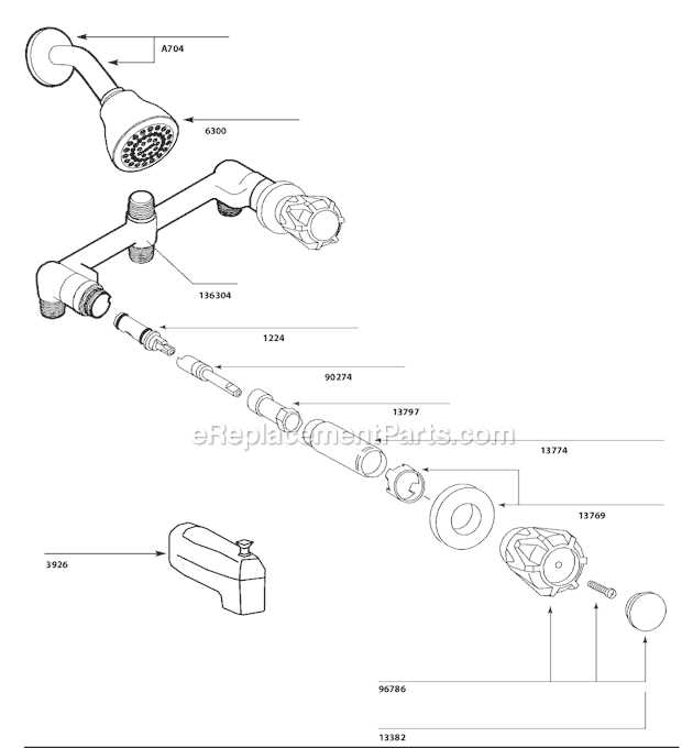 shower handle parts diagram