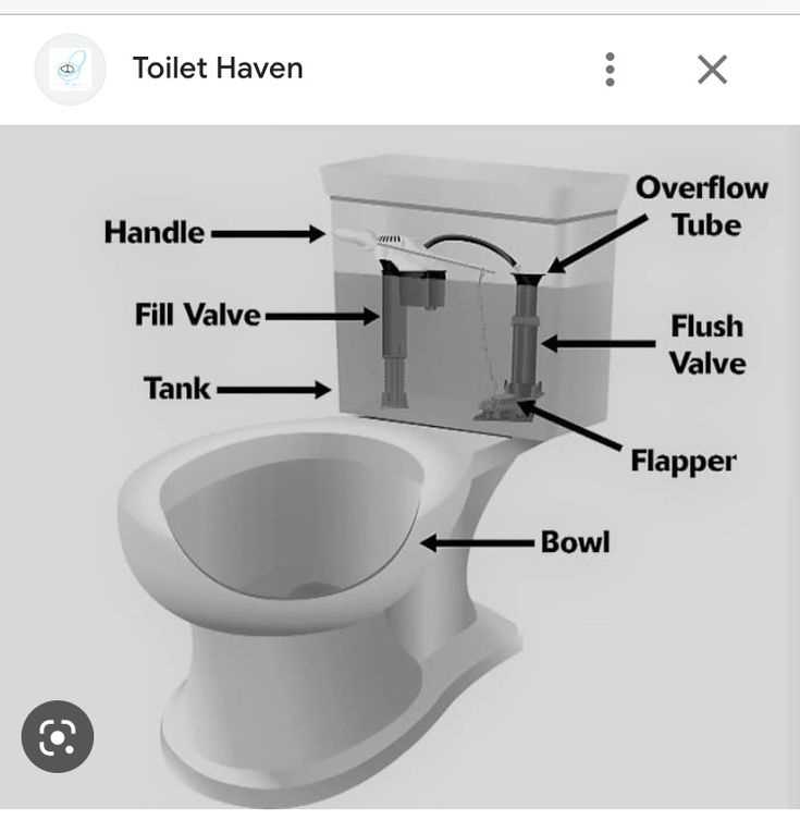 parts of a toilet bowl diagram