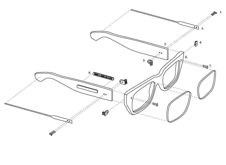 sunglass parts diagram