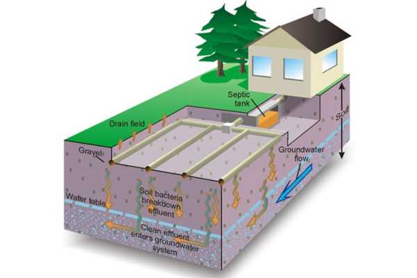 parts of a septic system diagram