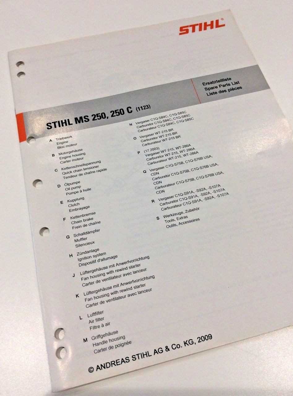 stihl ms 250 c parts diagram