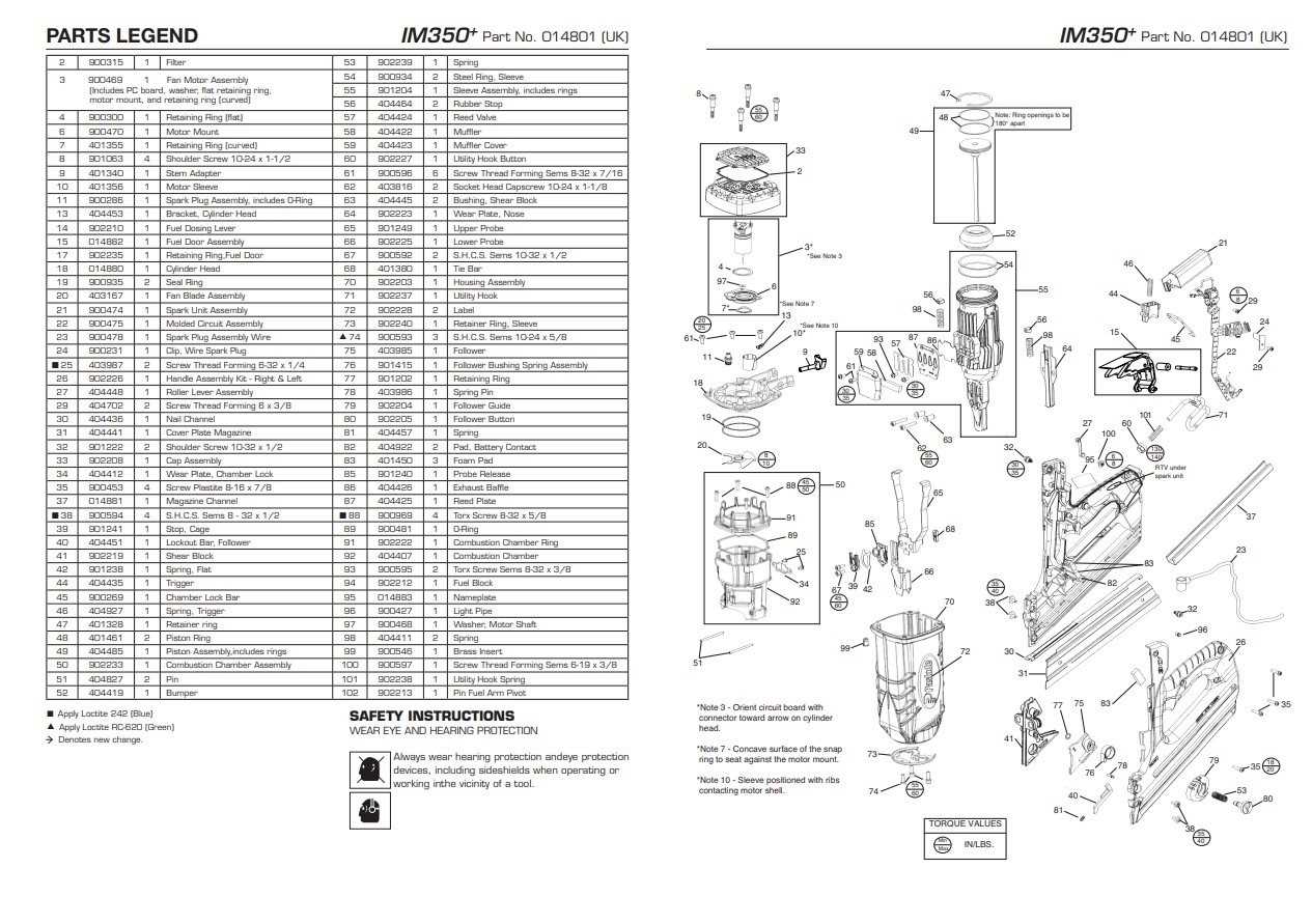 paslode im350 parts diagram