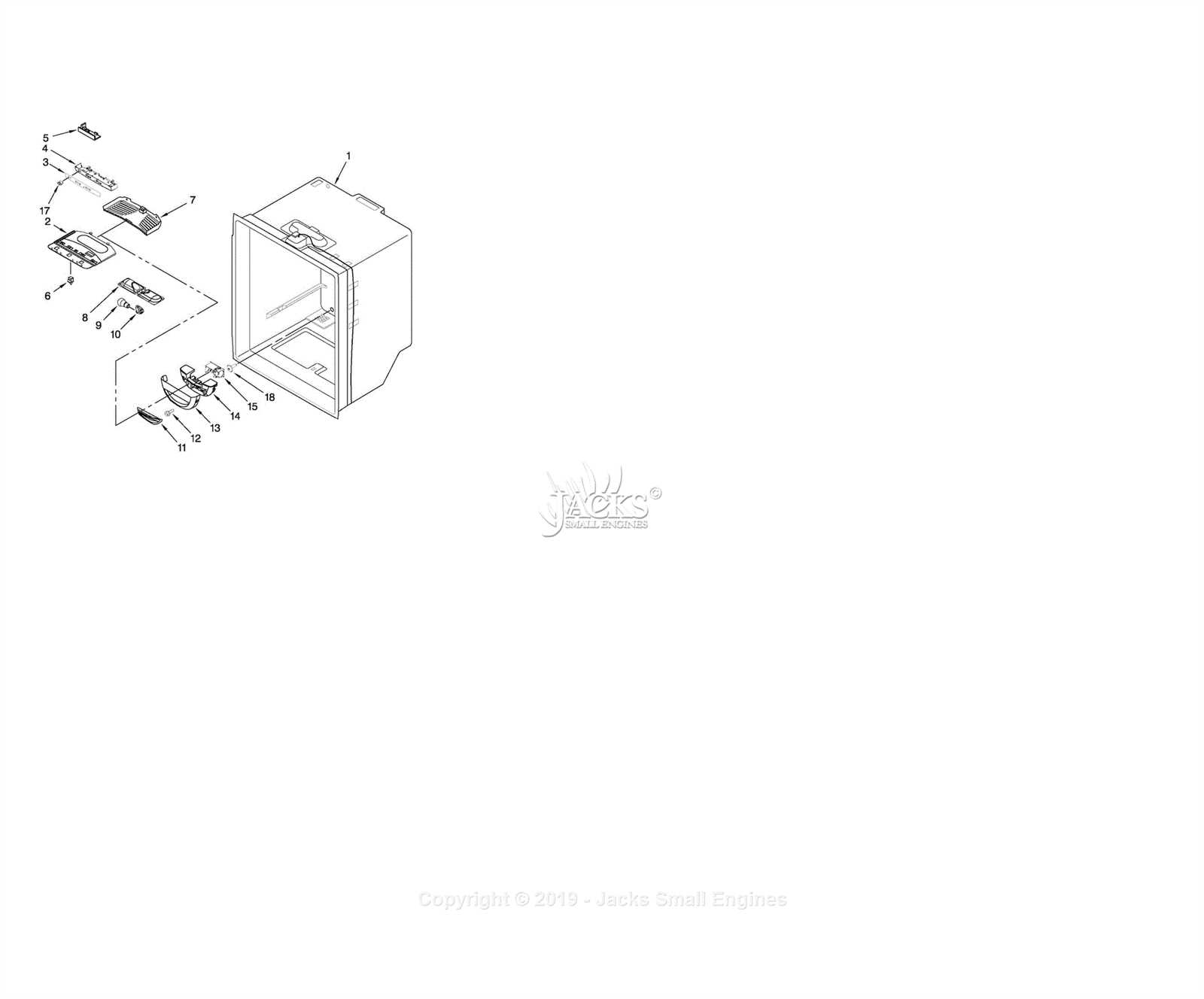 whirlpool fridge parts diagram