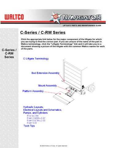 waltco liftgate parts diagram