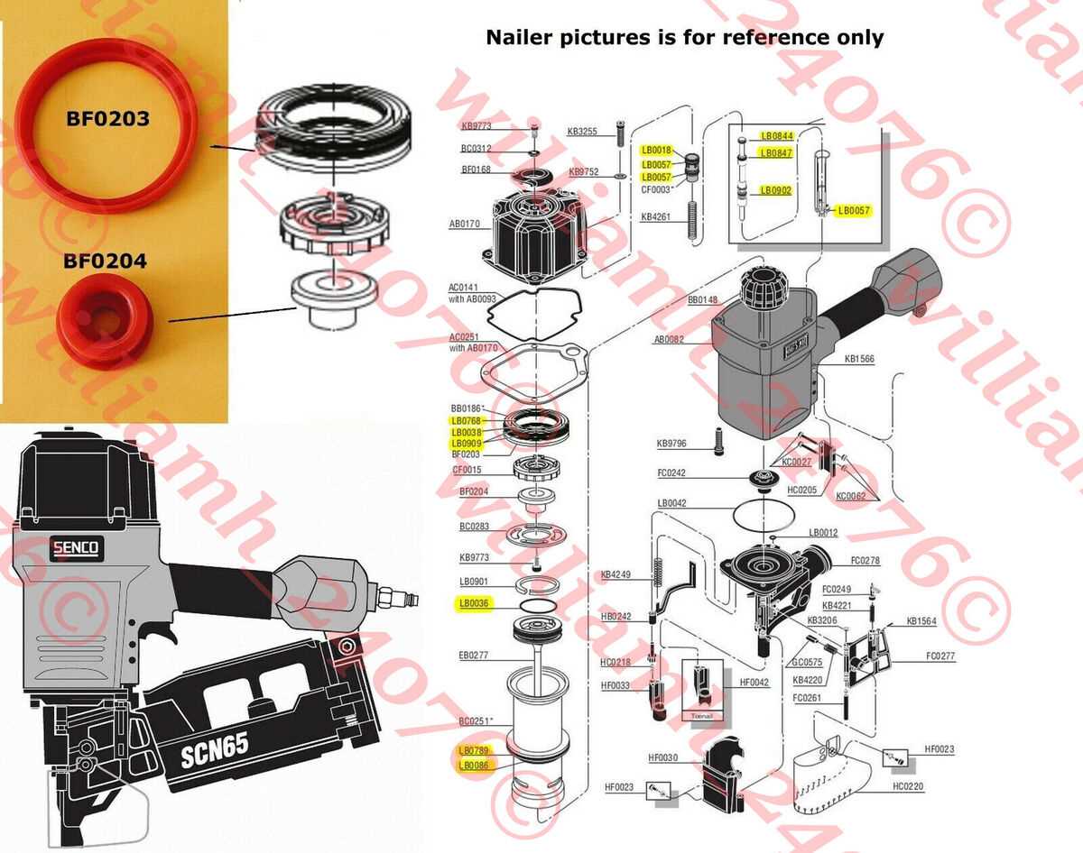 porter cable framing nailer parts diagram