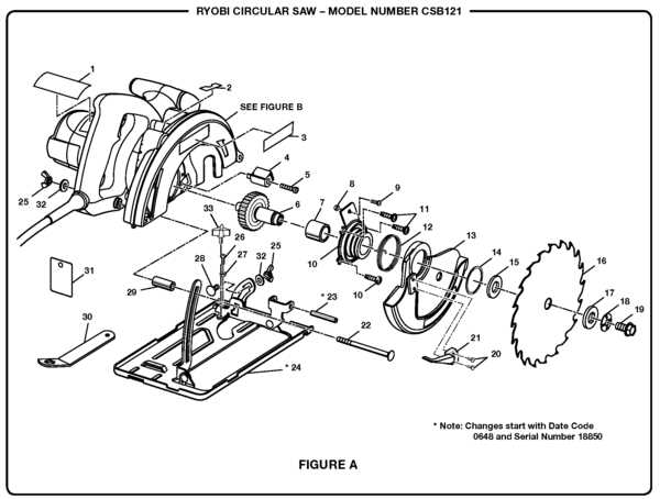 ryobi circular saw parts diagram