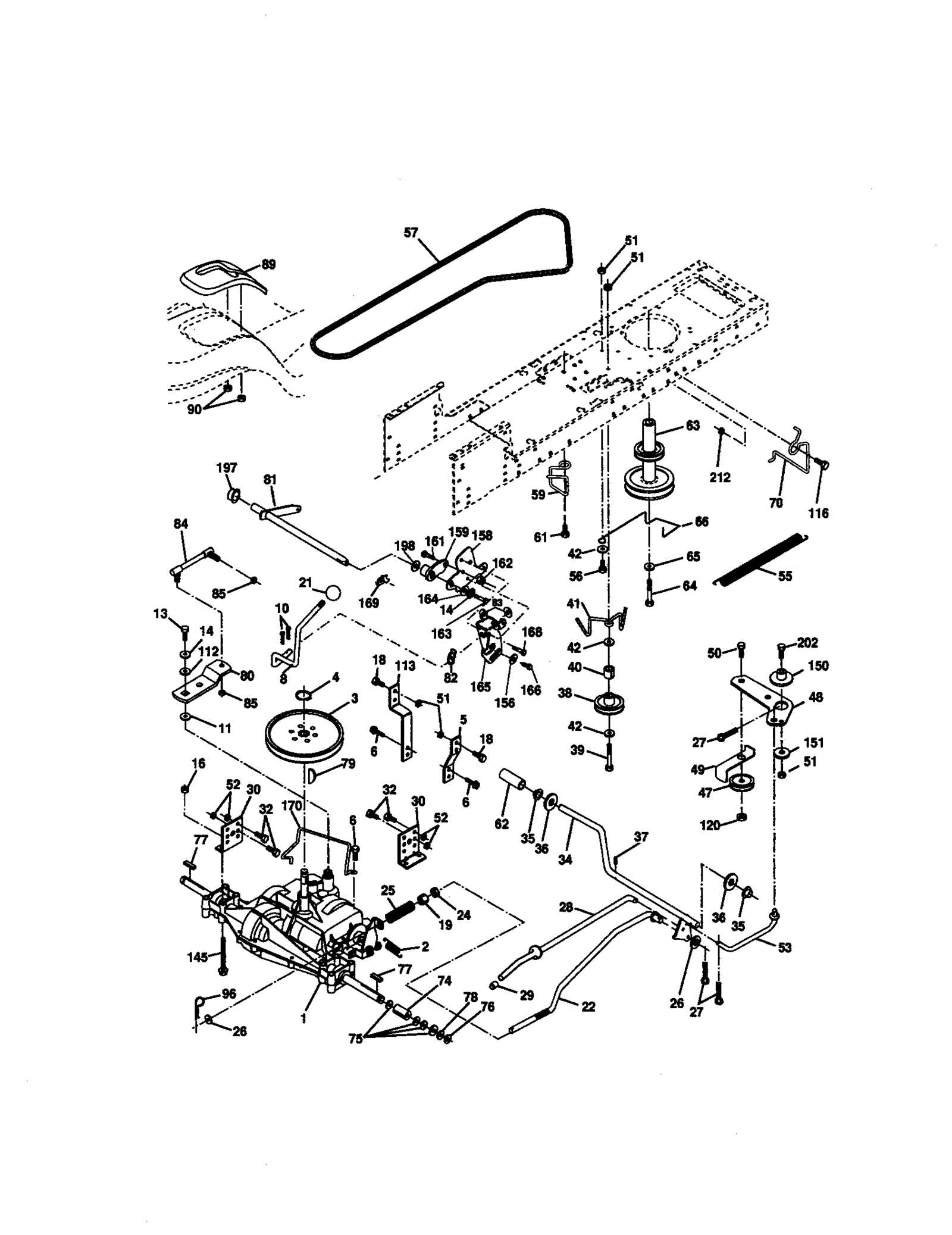 sears lawn mower parts diagram