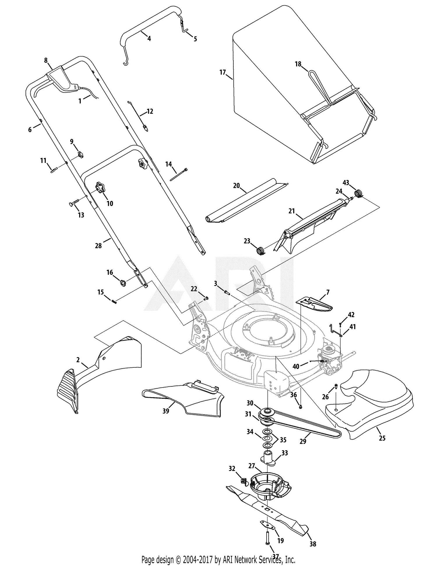 troy bilt sickle bar mower parts diagram