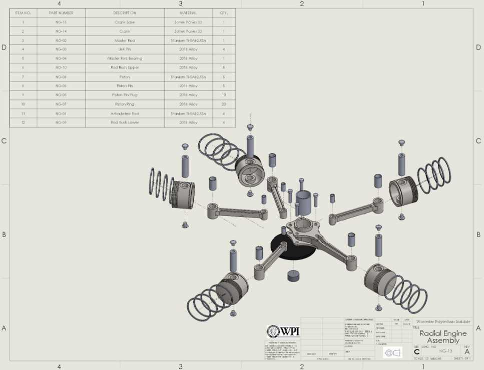 radial engine parts diagram