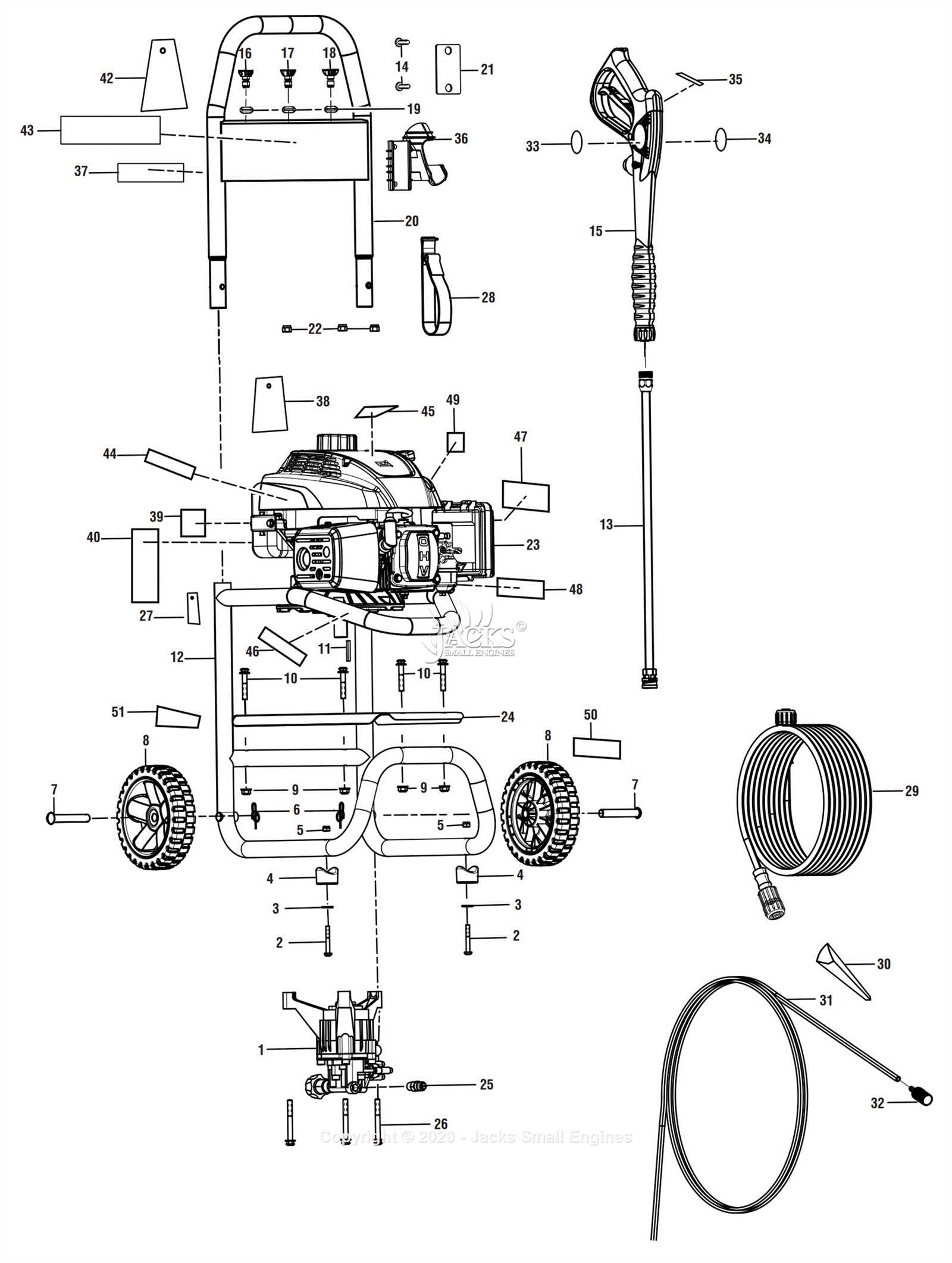 ryobi pressure washer parts diagram