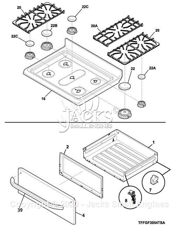 stove parts diagram