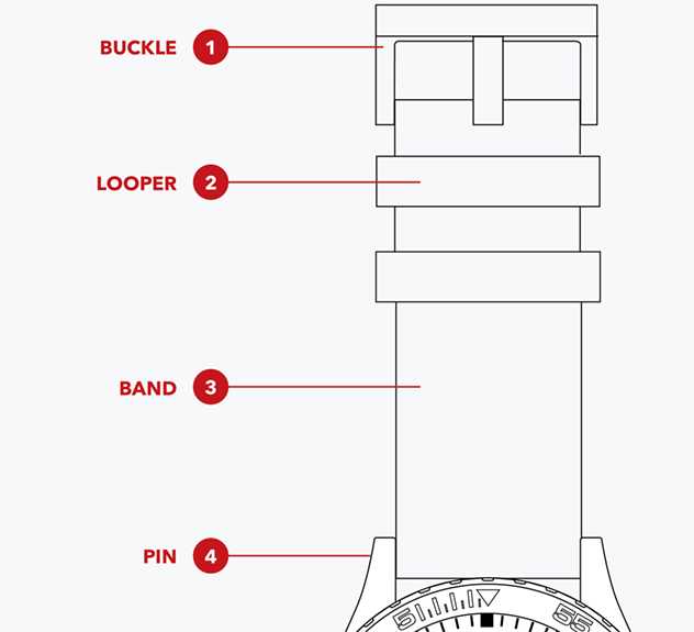 watch strap parts diagram