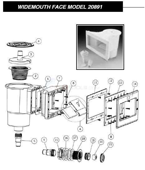 pool skimmer parts diagram