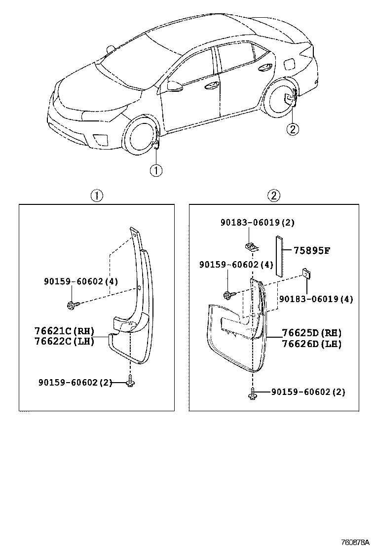 toyota corolla door parts diagram