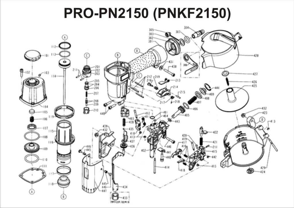 porter cable nail gun parts diagram