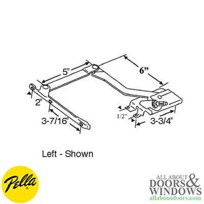 pella casement window parts diagram
