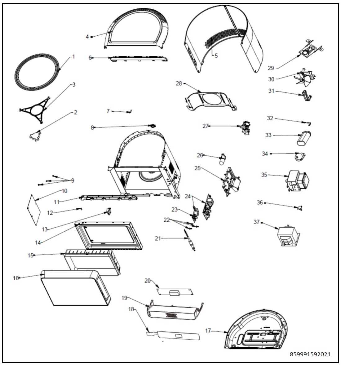 whirlpool cabrio dryer wed6400sw1 parts diagram