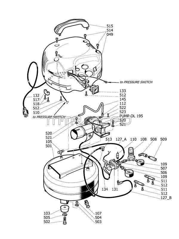 porter cable 6 gallon air compressor parts diagram